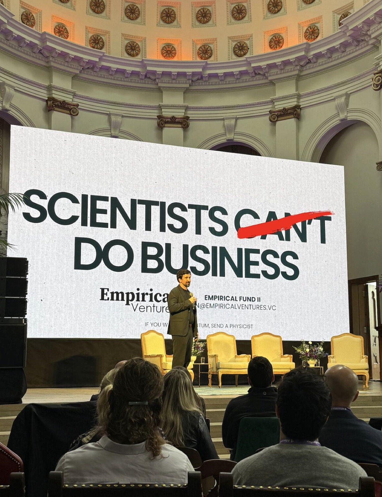 Dr Ben Miles on the main stage at Alpha Summit Americas