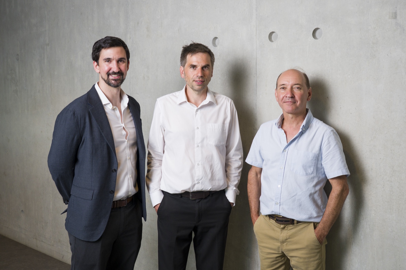 Dr Ben Miles with Nuclear Turbines co-founders Dr Jeremy Owston and Professor Tim Abram